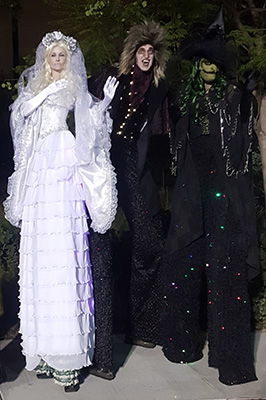 Halloween stilt walkers